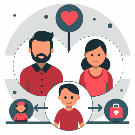 Visual Representation of Inheritance Concepts with Diagrams and Examplesのイラスト素材