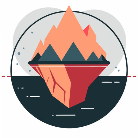 Visualizing the Hidden Depths of an Iceberg Conceptのイラスト素材