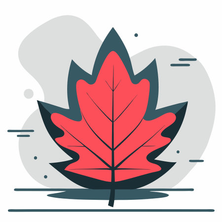 Vibrant Autumn Foliage Illustration with Crisp Lines and Natural Colorsのイラスト素材