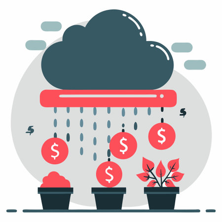 Rainfall Concept Illustrated: A Shower of Ideas and Creativityのイラスト素材