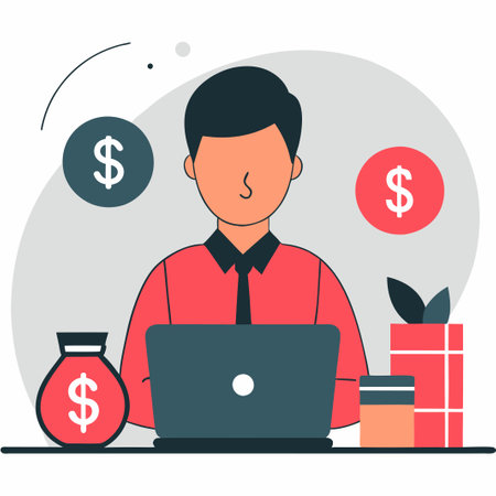 Illustrative Guide to Managing Your Finances Effectivelyのイラスト素材