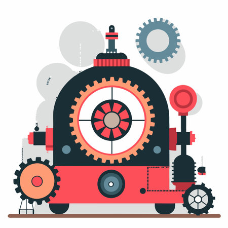 Intricate Steampunk Time Machine Concept for Sci-Fi Enthusiastsのイラスト素材