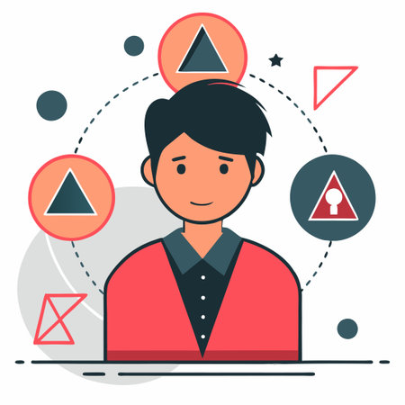 Conceptual Illustration of Support and Assistance with Human Connectionのイラスト素材