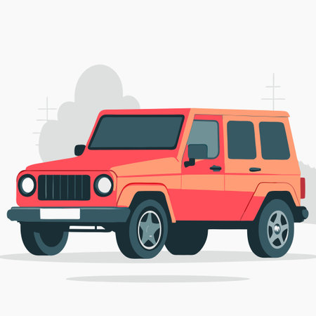 Futuristic SUV Concept Car Illustration: Design, Innovation, and Powerのイラスト素材