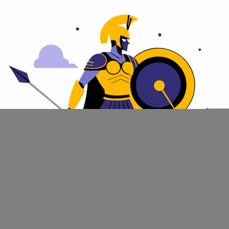 Spartan Soldier Concept Illustration: Fierce and Indomitable Warriorのイラスト素材