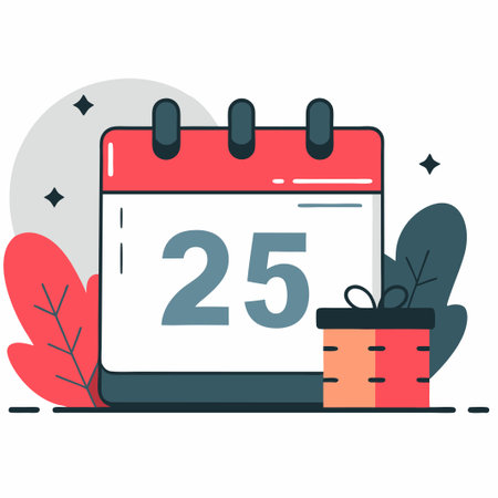 Flat design vector illustration concept of 25th of February calendar icon.のイラスト素材