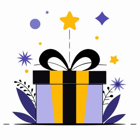 Unveiling a Delightful Surprise: A Cheerful Gift Conceptのイラスト素材