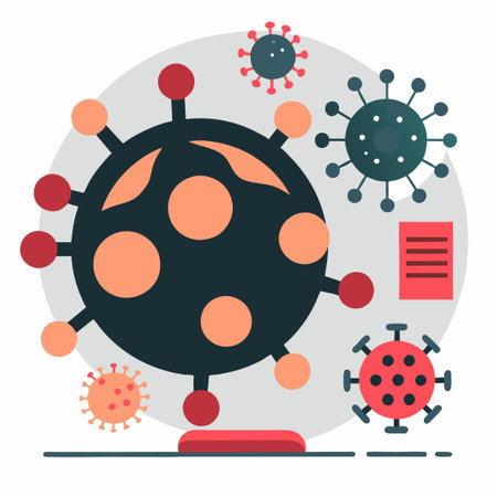 Coronavirus 2019-nCoV. Flat style vector illustration.のイラスト素材
