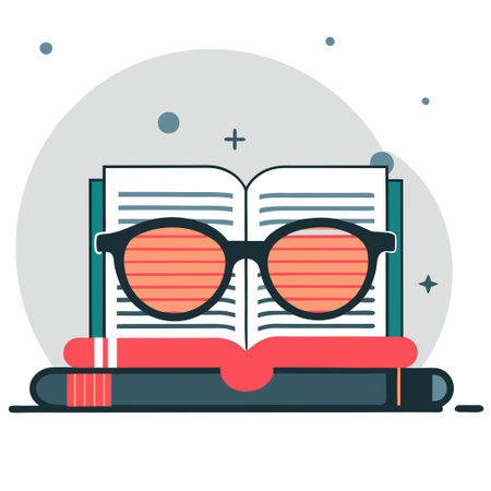 Innovative Reading Glasses Concept Illustrated for Enhanced Clarityのイラスト素材