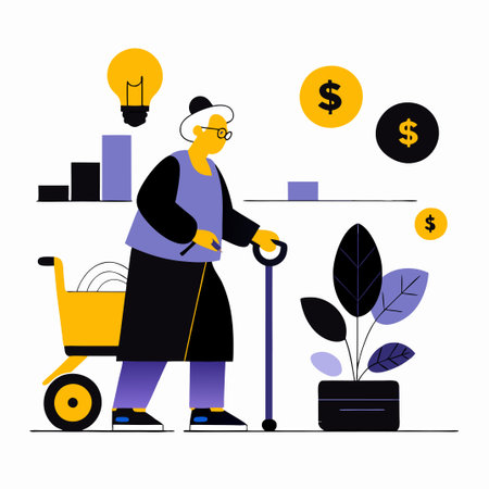 Planning for a Secure Retirement: Illustrated Conceptのイラスト素材