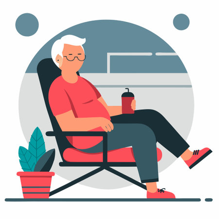 Illustrative Representation of the Concept of Retirement Planning and Preparationのイラスト素材