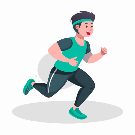 Dynamic Concept Illustration Depicting the Motion and Energy of Runningのイラスト素材