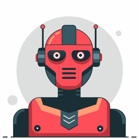 Futuristic Robot Face with Intricate Details Illustrating Advanced Robotic Capabilitiesのイラスト素材