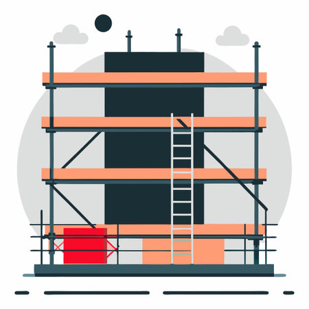 Concept Illustration of a Three-Dimensional Scaffold Structureのイラスト素材