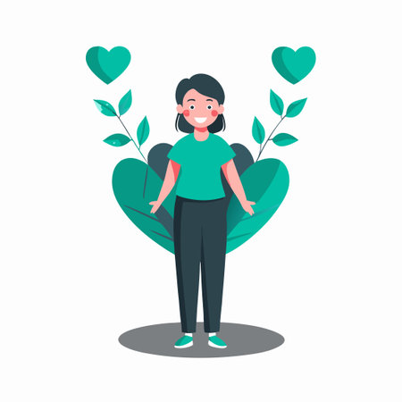 Embracing Self-Love: A Journey of Acceptance and Empowermentのイラスト素材