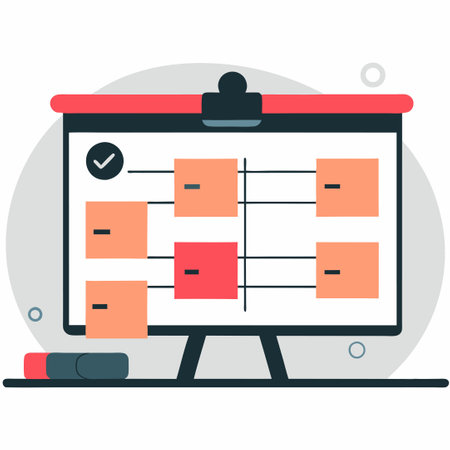 Visualizing Agile Development with Scrum Board Conceptsのイラスト素材