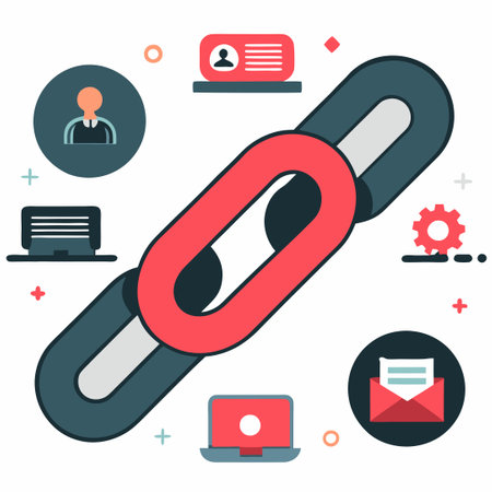 Illustrated Concept of Sharing a Link with Different Optionsのイラスト素材