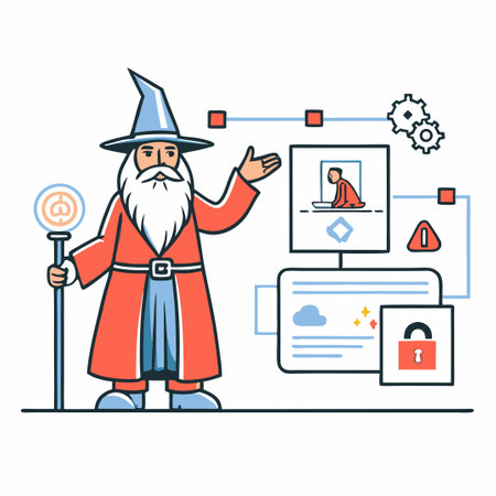 Visual Guide to Setting Up a Computer Using a Wizardのイラスト素材