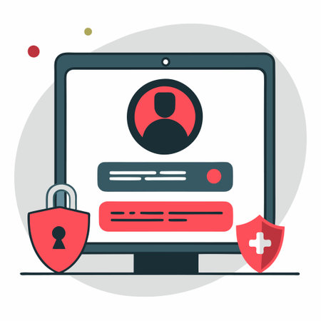 Modern Digital Sign-In Concept Illustration with Device Mockupのイラスト素材