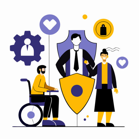 Visualizing the Concept of Social Security for Retirement and Benefitsのイラスト素材