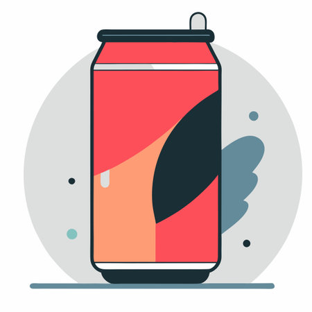 Innovative Soda Can Design Concept with Sleek and Refreshing Visual Appealのイラスト素材