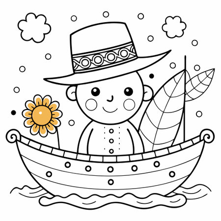 Dot-to-Dot Thanksgiving: Connecting the History of Pilgrim Pilgrims in Boatsのイラスト素材