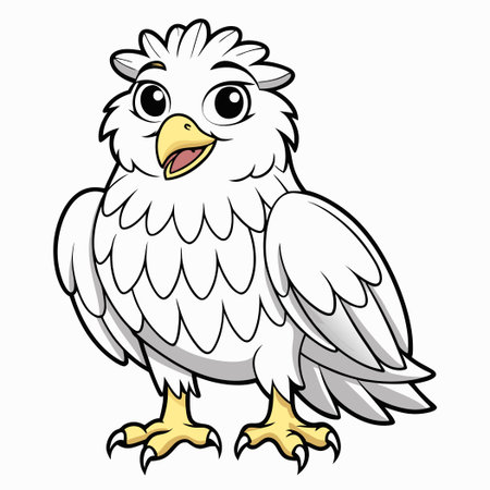 Intricate Coloring Page of an Eagle in Flight for Young Explorersのイラスト素材