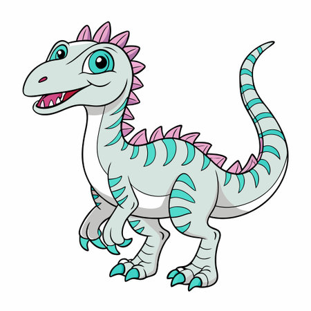 Ekrixinatosaurus Dinosaur Coloring Page for Childrenのイラスト素材