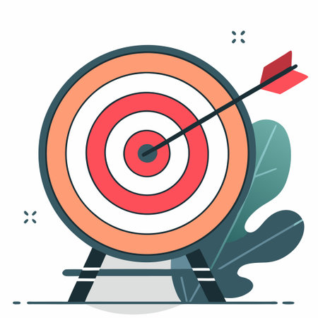Intriguing Illustration of a Target Concept with Abstract Lines and Modern Aestheticsのイラスト素材