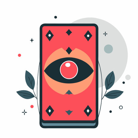 Conceptual Illustration of the Tarot with a Subtle Mystical Ambianceのイラスト素材