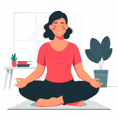 Employees Practicing Yoga at the Office for Flexibility and Relaxationのイラスト素材