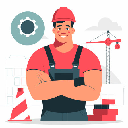 Creative Work in Progress Conceptualized through Vivid Illustrationのイラスト素材