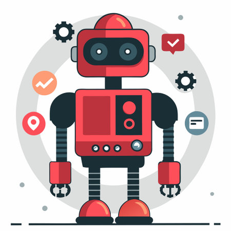 Futuristic Illustration Depicting a Concept for a Smart, Intelligent Robotのイラスト素材