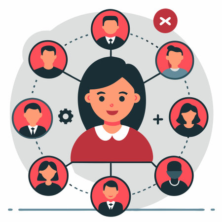 Visualizing the Power of Social Strategy: A Conceptual Illustrationのイラスト素材