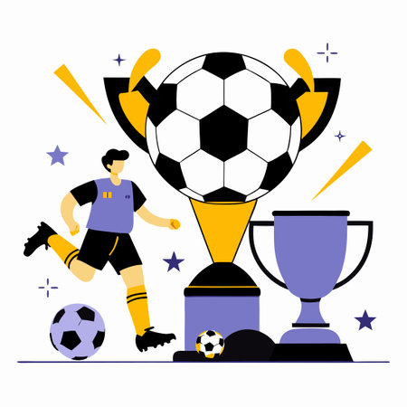 Creative Illustration Depicting the Dynamic and Exciting World of Soccerのイラスト素材