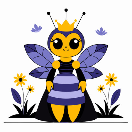 Intricate Concept Illustration of a Majestic Queen Antのイラスト素材