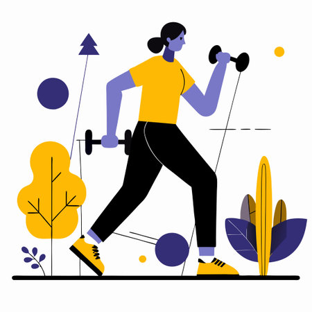 Outdoor Exercise Enthusiasts Enjoying Activities in Natureのイラスト素材
