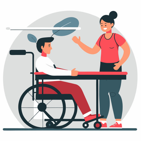 Physiotherapy Concept Illustration Depicting Recovery and Rehabilitationのイラスト素材