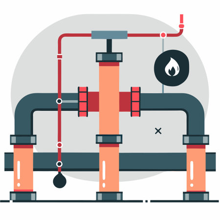 Visualizing the Flow of Business Processes with Pipeline Concept Illustrationのイラスト素材