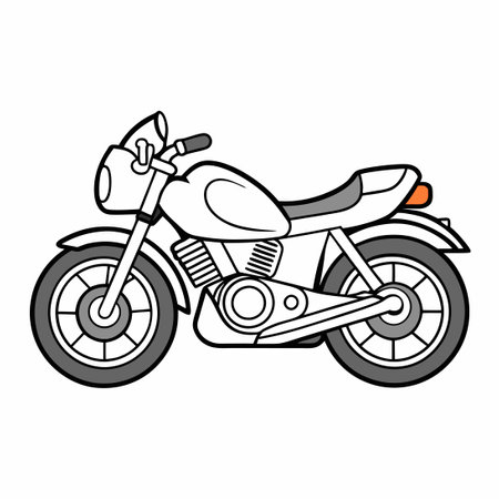 Motorcycle icon. Outline illustration of motorcycle vector icon for webのイラスト素材