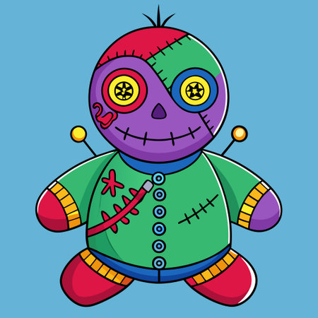 Cartoon monster. Vector illustration of a cute cartoon monster. Vector illustration.のイラスト素材