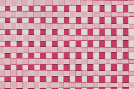 Seamless pattern of pink squares on a white background. Vector image.