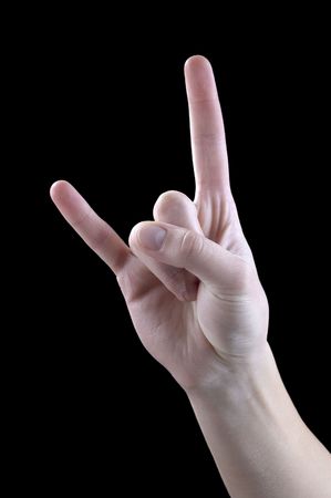 gestures, the devil, goat, rockの写真素材