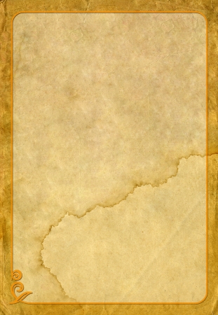 Old paper and frame. Paper texture for design. Version of the old yellowed paper. The texture of the paper under the old way.の写真素材