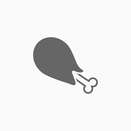 chicken drumstick iconのイラスト素材