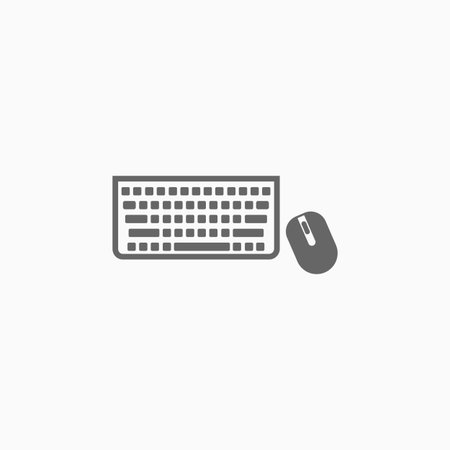 keyboard and mouse iconのイラスト素材