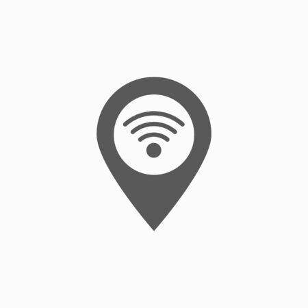 wifi pin iconのイラスト素材