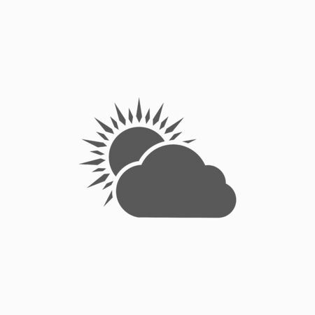 sun and cloud icon vector illustrationのイラスト素材
