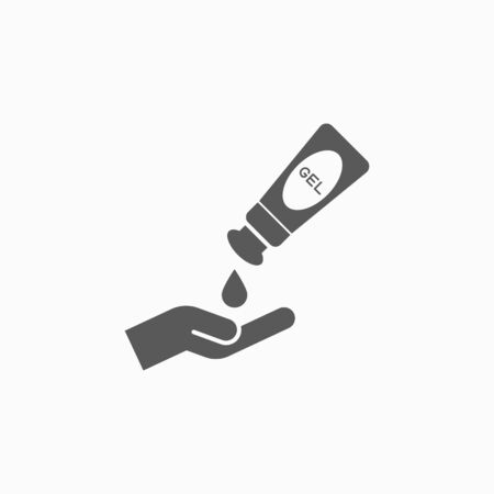 alcohol gel icon, hand wash gel vector, gel tube illustrationのイラスト素材