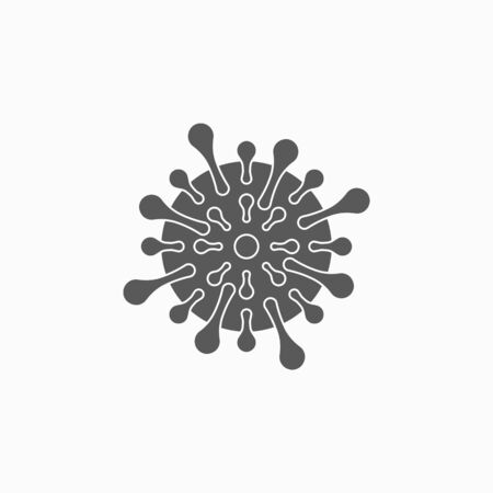 coronavirus icon, covid-19 illustration, virus vector, bacteria iconのイラスト素材